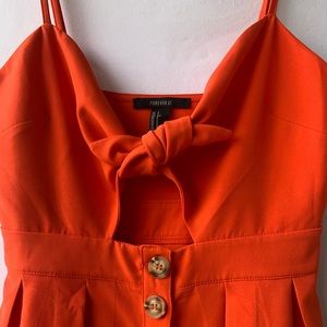 Orange dress with tie front new
